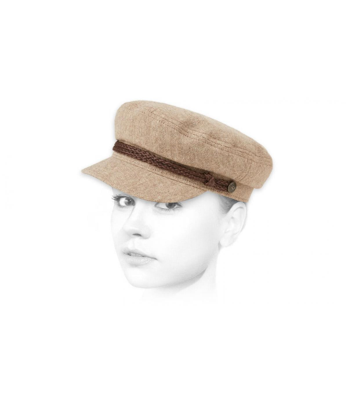 women beige fisherman cap Fiddler toffee wmn